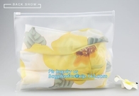 plastic bag with zip lock for cosmetic, slide lock poly bag, standing up zip customized color pvc bag for cosmetics