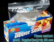 resealable, reclosable trasnparent freezer plastic Zip lockkk bag, Reclosable Grip Zip Smell