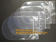 Round bottom polypropylene zip lock bag, CD bag, round reclosable bag, round reusable zip lock bag, round grip seal pack