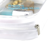 cusotm logo rope handle clear pvc bag with zipper, handle transparent cosmetic bag, Zip lockkk Make Up Travel Bag, Organize