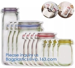 FDA Customized Kitchen Reusable silicone Food,Snack, Vegetable, Meat Storage Bag,BPA Free Ziplockk Snack Bags for Preserv