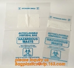 Biohazard Garbage Bag for hospital Waste, Biohazard medical waste Plastic Bags For clinical Disposal, HDPE biodegradable