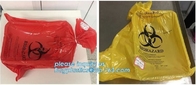 Red bag, yellow medical biohazard waste bag, hospital biohazard medical waste, autoclavable infectious waste poly bag