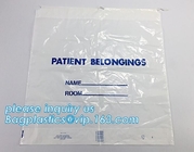 Biodegradable Patient Belonging Bag With Rigid Handle OEM Available, Drawstring bags, hotel laudry sacks