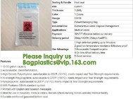 Biological Hazard Bags - First Aid &amp; Safety Supplies,MEDICAL WASTE BAGS, BIOHAZARD BAGS, BIO-HAZARD BAGS,bagplastics bag