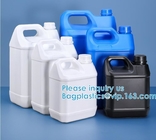 Square Plastic Jug Container, Gallon Big Hdpe Plastic Juice Bottle Milk Bottle With Handle For Drinks Water