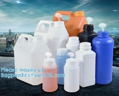 Square Plastic Jug Container, Gallon Big Hdpe Plastic Juice Bottle Milk Bottle With Handle For Drinks Water