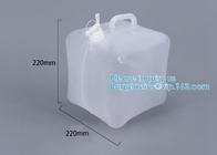 10l 20l Plastic Cubitainer Bag In Box Without Handle Foldable Jerry Can With Holes Tap Water Liquid Square Bucket